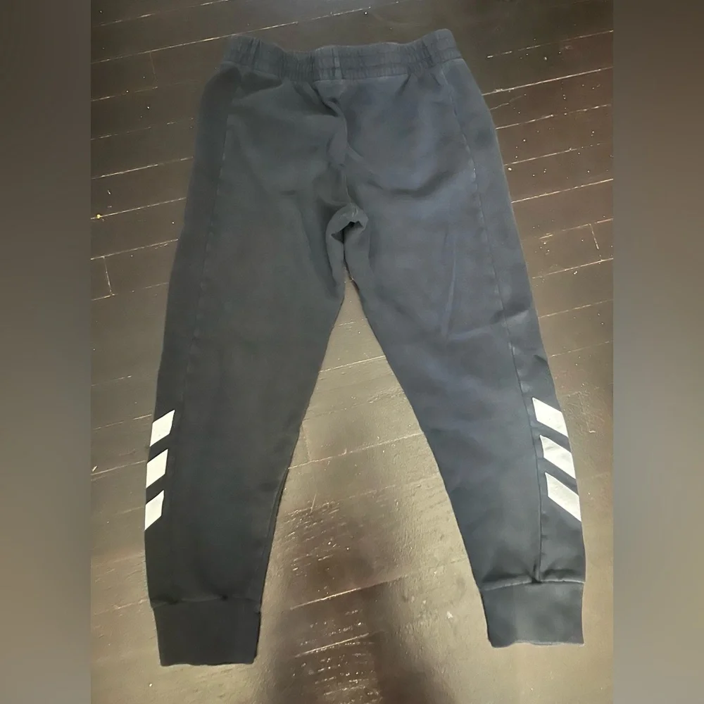 Adidas Youth Boys Joggers - Dark Gray with White Stripes - Size XL (18/20)